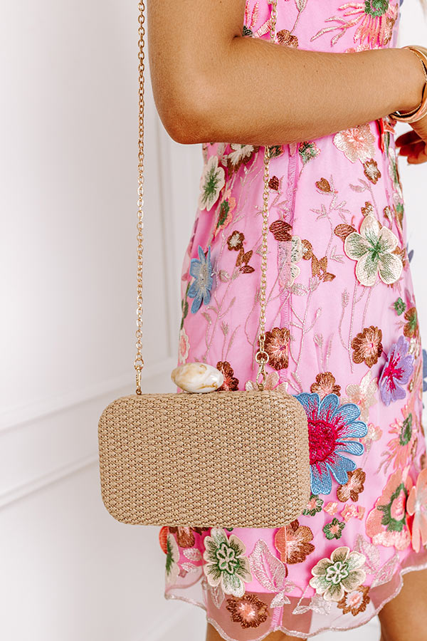 Premium St. Lucia Woven Clutch in Tan - Ultimate Resort Style