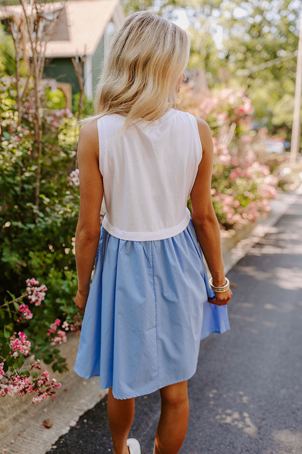 Ultimate Sky Blue Countryside Drive Mini Dress