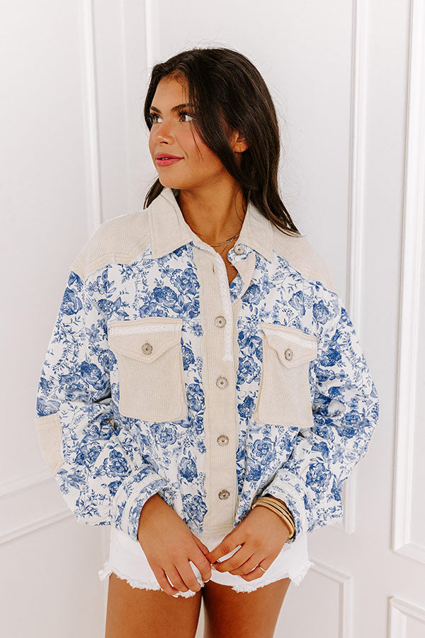 Premium Garden Picnic Floral Jacket - Ultimate Spring Style