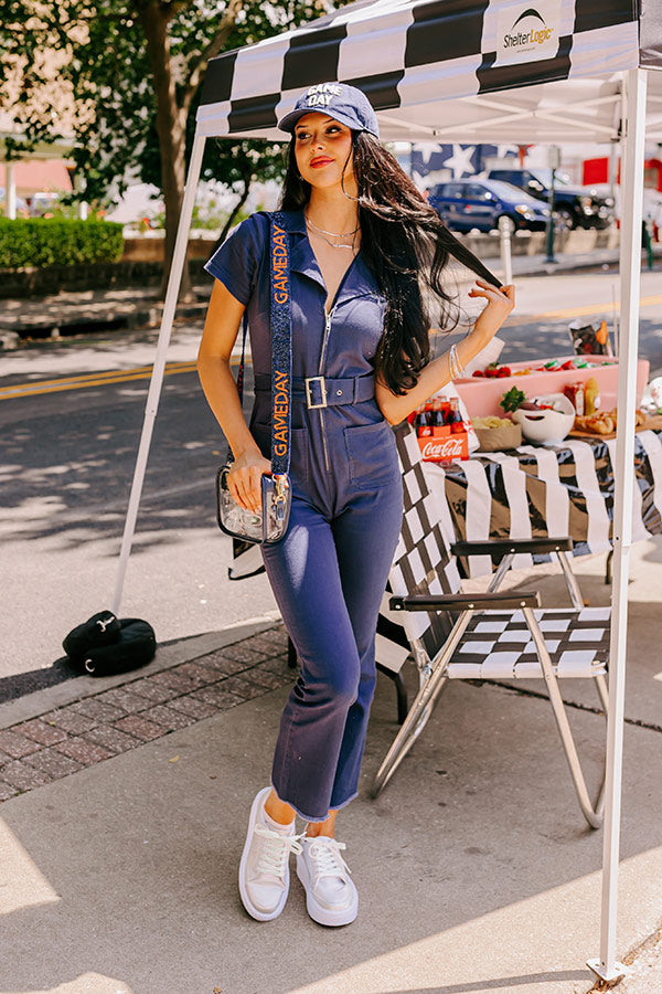 Premium Charisma Navy Denim Jumpsuit - Ultimate Style Upgrade