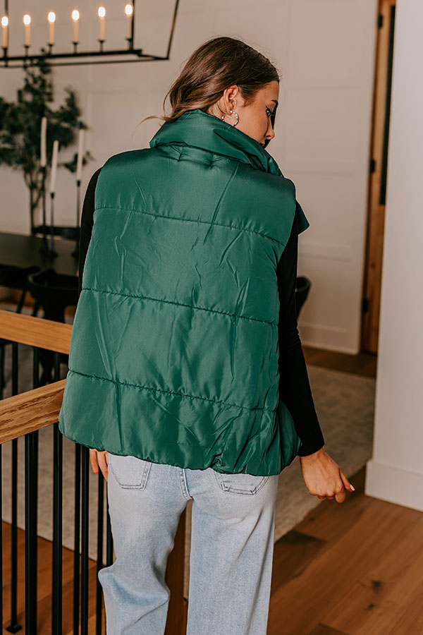 Premium Creekside Cabin Puffer Vest - Hunter Green