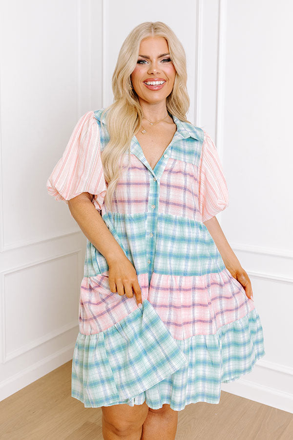 Ultimate Spring Plaid Shift Dress for Curves