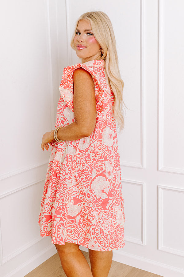 Premium Floral Mini Dress – Blooming Dahlia Curves