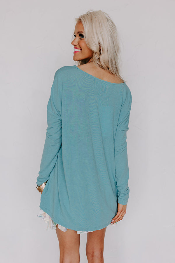 Premium Light Turquoise Shift Top - Ultimate Comfort & Style