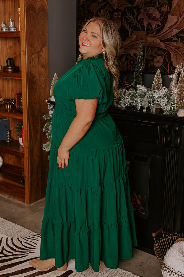 Premium Hunter Green Maxi Dress - Ultimate Curves Edition