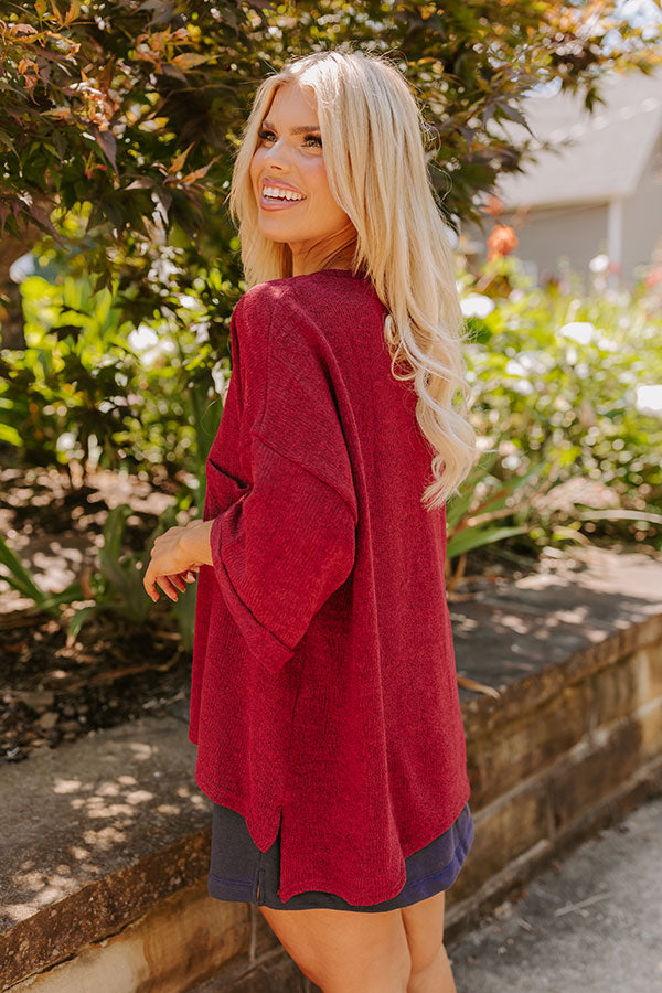 Premium Vineyard Vibes Knit Top – Wine Curves Edition