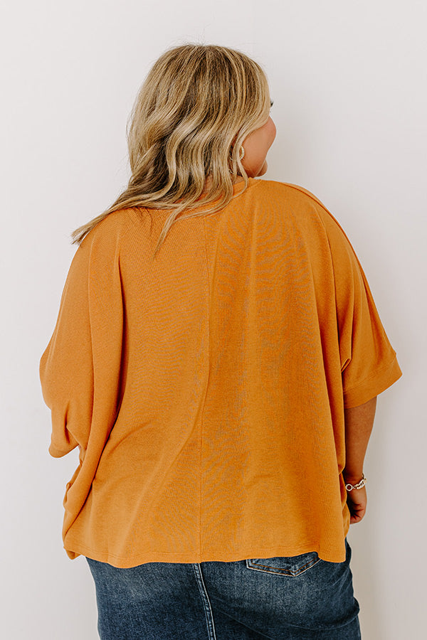 Premium Rust Curves Shift Top - Ultimate Comfort & Style