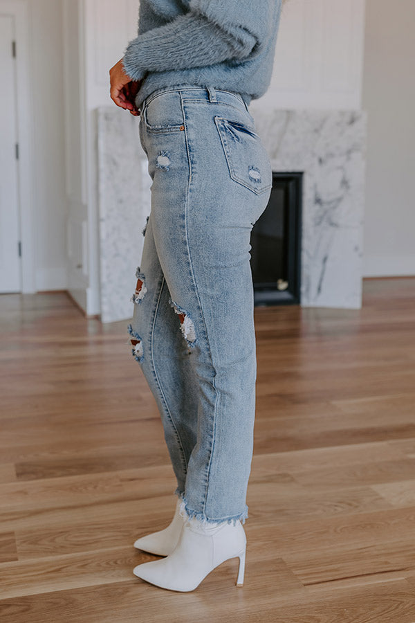 Premium High Waist Distressed Jeans - The Cely Collection