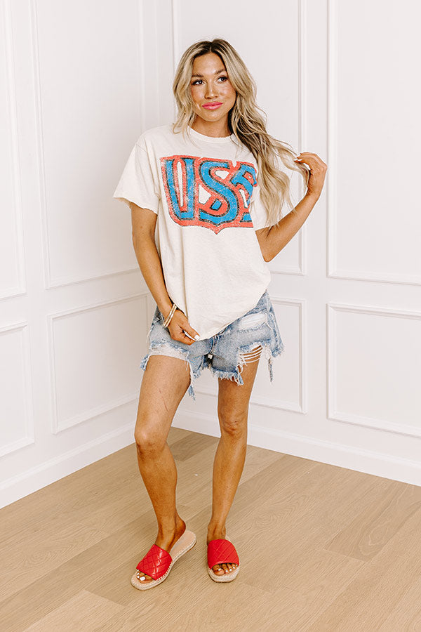 Premium Vintage USA Graphic Tee - Ultimate Americana Style