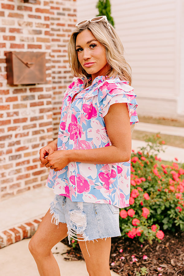 Premium Call It Bliss Floral Shift Top - Feminine Elegance