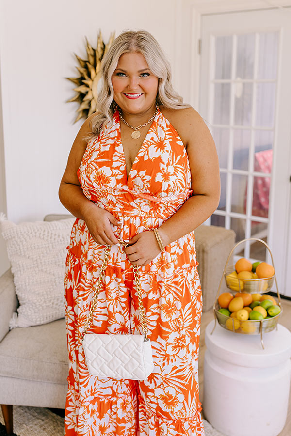 Premium Honolulu Vacation Floral Jumpsuit for Curves