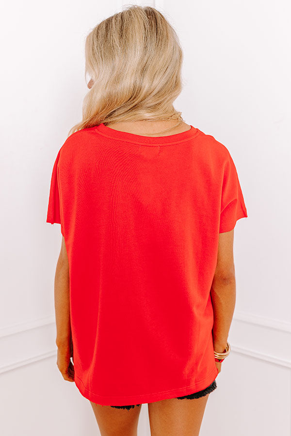 Ultimate Field Day Letter Patch Tee - Bright Red