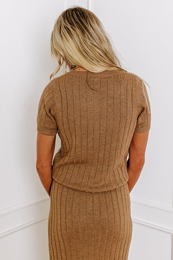 Premium Mocha Knit Top - Ultimate Comfort & Style