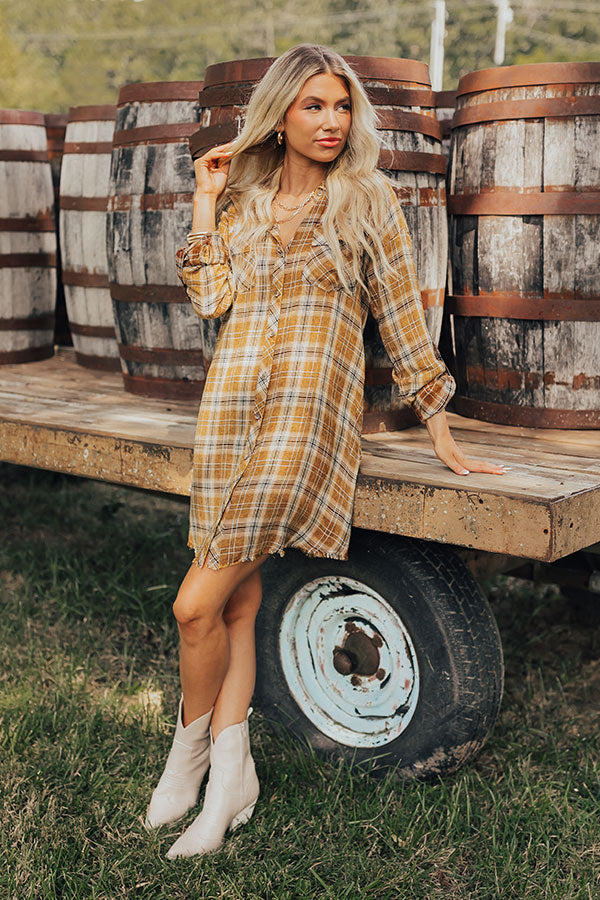 Ultimate Hayride Bliss Plaid Mini Dress