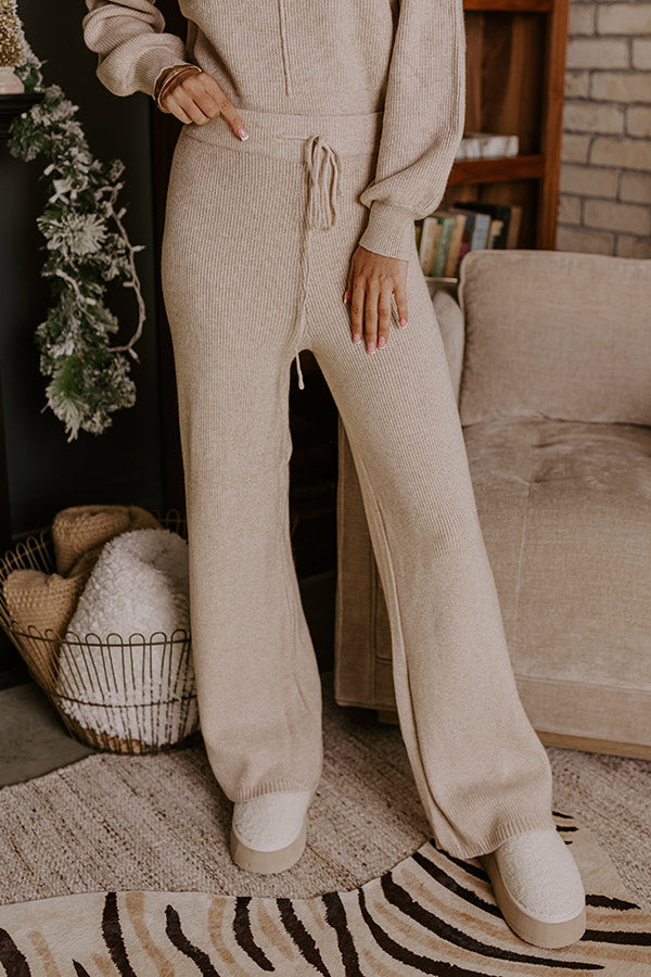 Ultimate Cozy A La Mode High Waist Knit Pants