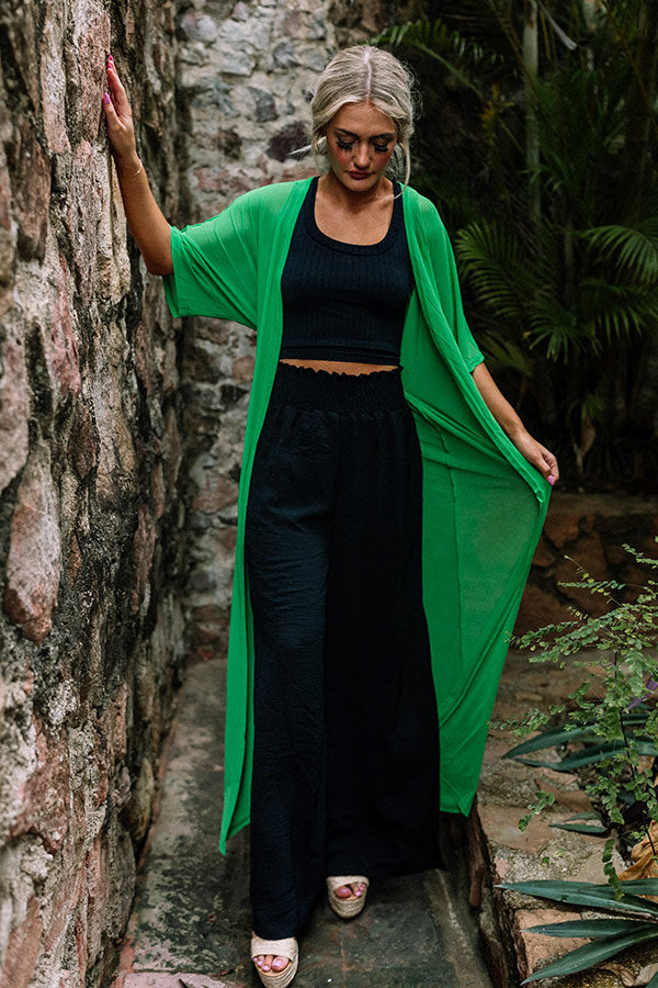 Premium Kelly Green Rooftop Pool Chiffon Overlay
