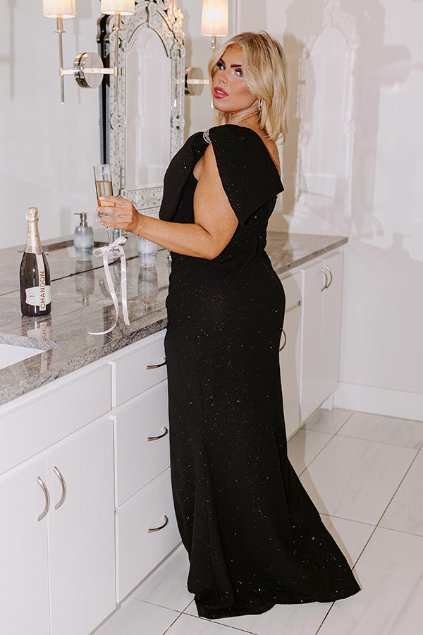 Ultimate Glamour Glitter Maxi Dress for Curves