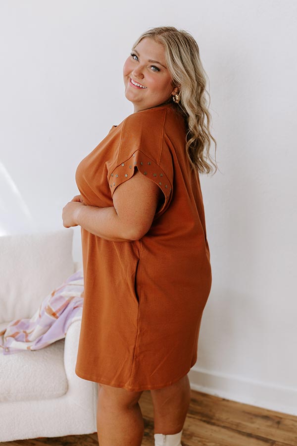 Premium Rust Chic Mini Dress - Effortless Style for Everyday