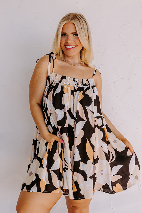 Ultimate Black Curves Bloom Romper