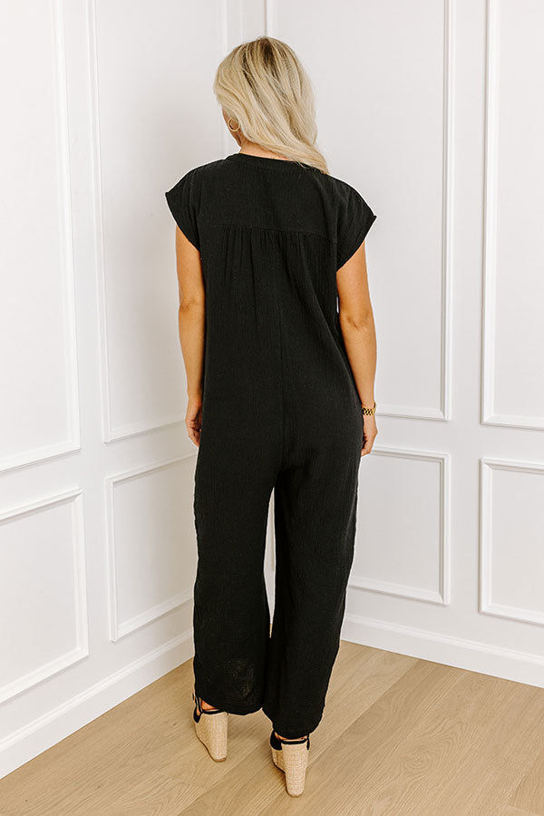 Premium Coastal Travels Jumpsuit - Ultimate Black Edition