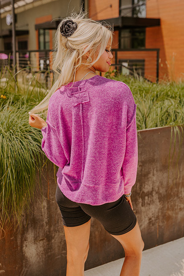 Premium Orchid Dream: Ultra-Soft Relaxed Sweater