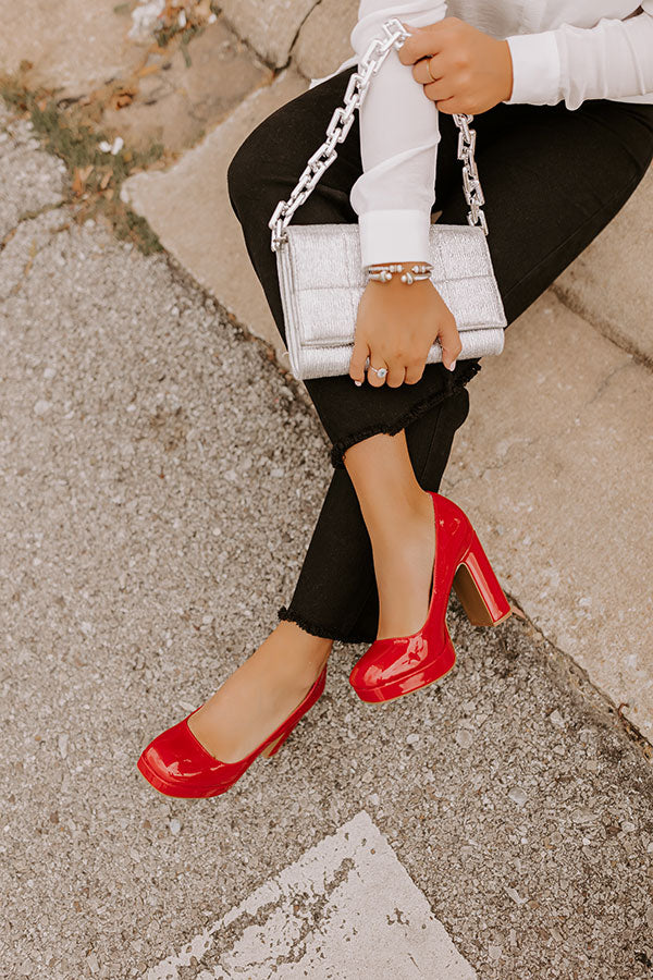 Premium Caroline Patent Heel - Ultimate Red Elegance