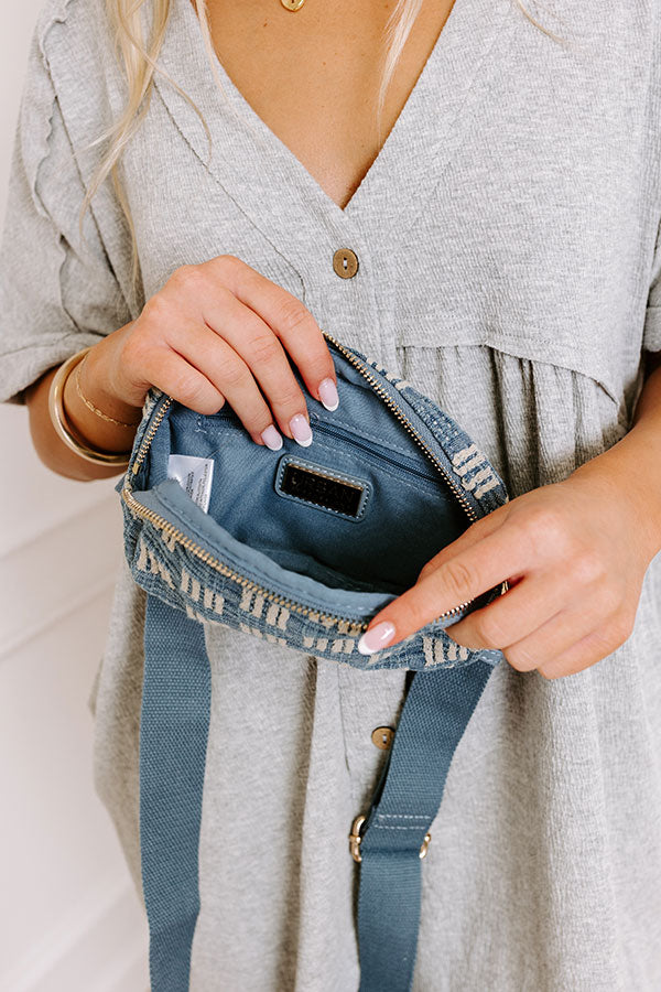 Premium Statement Woven Fanny Pack - Medium Wash