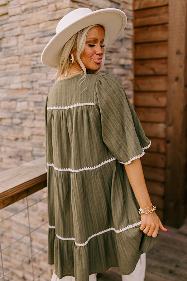 Premium Olive Tiered Mini Dress – Ultimate Style Upgrade