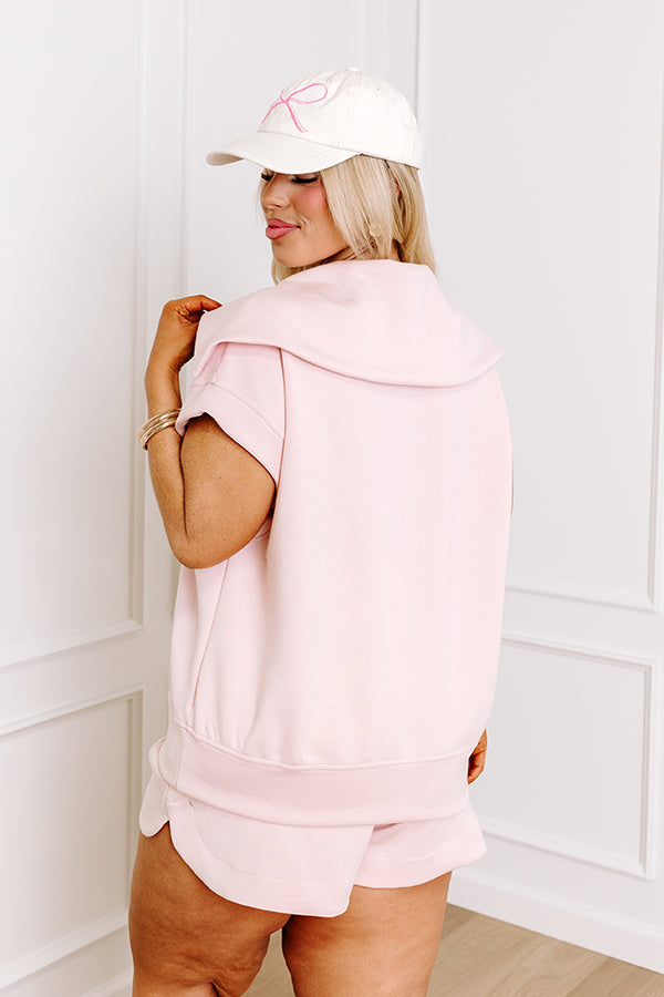 Premium Light Pink Curves Oversized Sweatshirt - Ultimate Comfort & Style