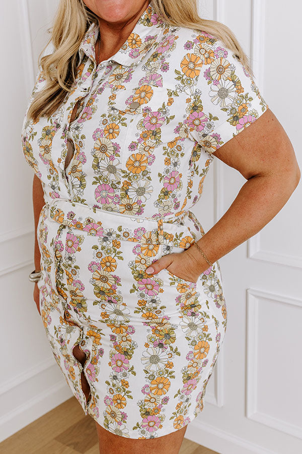 Ultimate Tucson Brunch Floral Mini Dress - Curves Edition