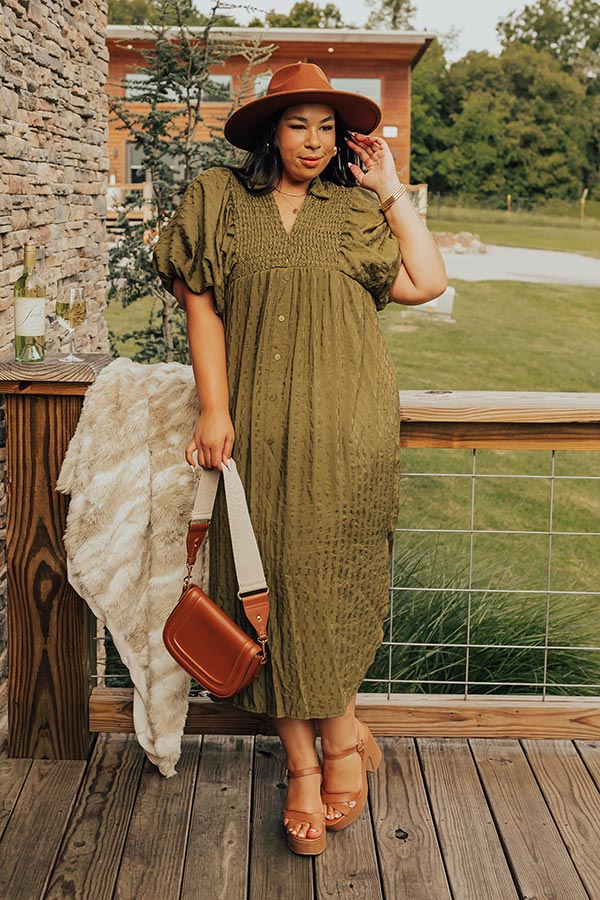 Premium Olive Curves Maxi Dress - Ultimate Style for Every Occasion