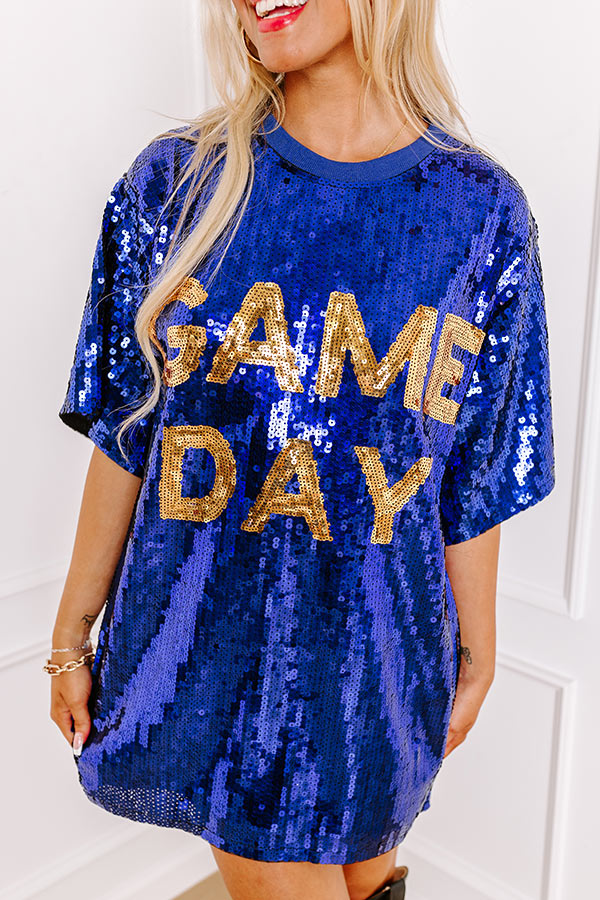 Ultimate Gameday Sequin Tunic - Blue Glamour