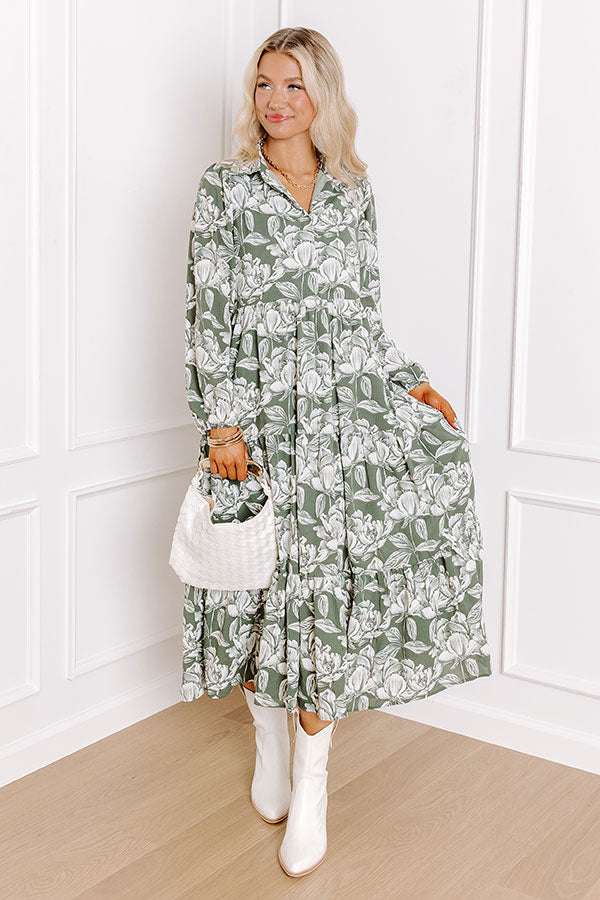 Ultimate Southern Magnolia Dreaming Midi Dress