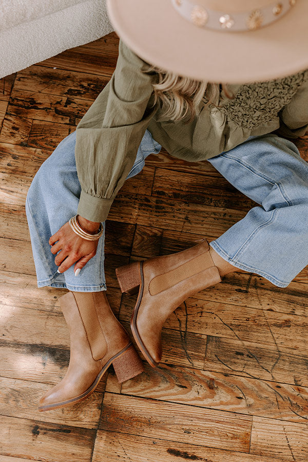 Premium Skylar Faux Leather Vintage Boots in Tan - Ultimate Style & Comfort