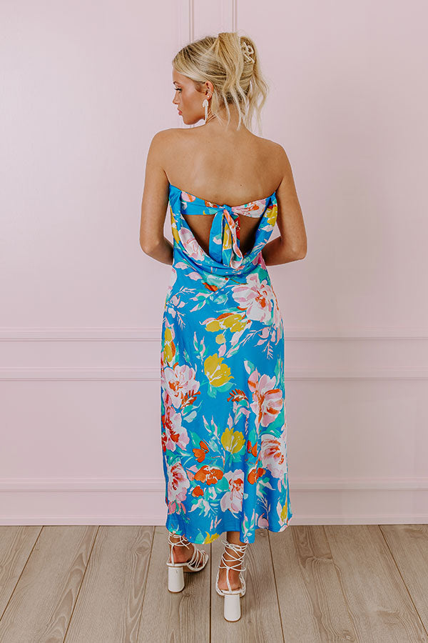 Premium Whimsy And Wishes Floral Midi Dress