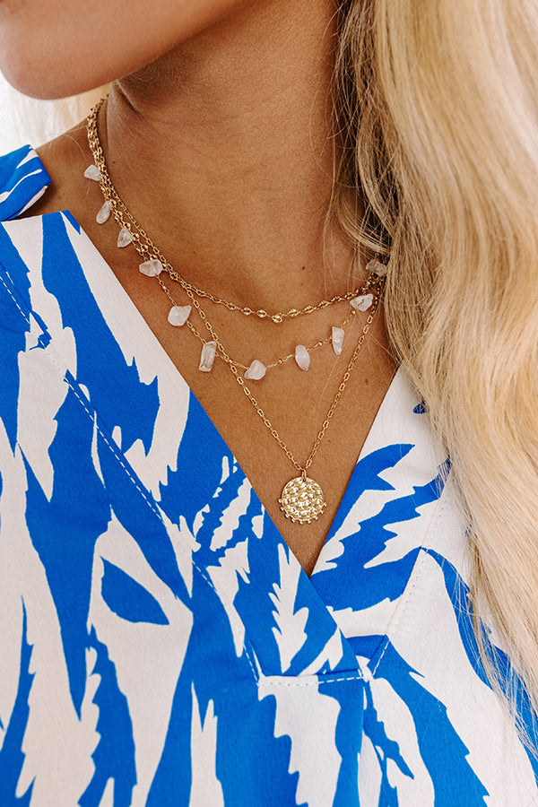 Ultimate Boho Brunch Layered Necklace in White | Premium Style & Sparkle