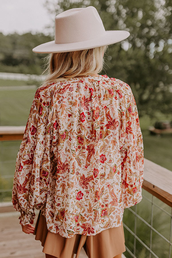 Premium Floral Statement Top - Ultimate Fall Style