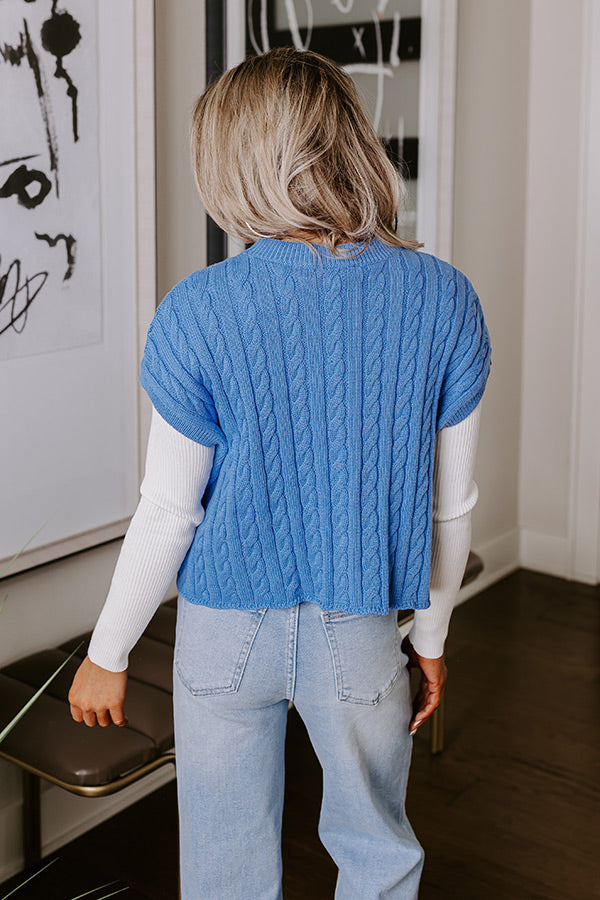 Premium Ocean Blue Destiny Knit Top - Upgrade Your Style