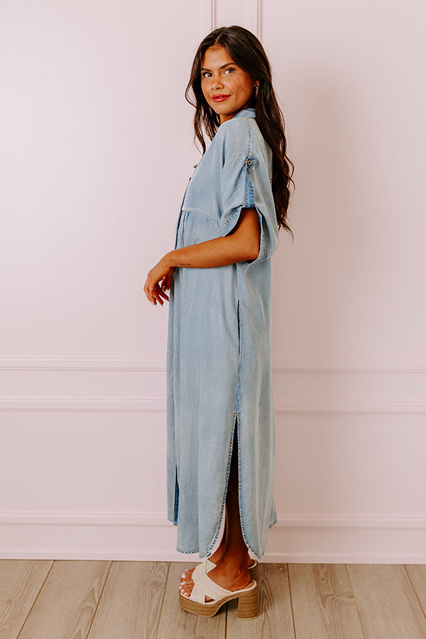 Premium NYC Ready Chambray Maxi Dress - Ultimate Summer Style