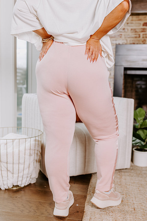 Premium Flow & Chill High Waist Straight Leg Pants - Luxe Pink Curves