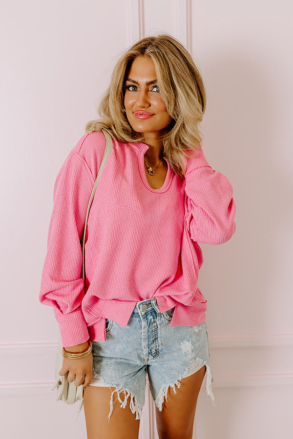 Premium Pink Boardwalk Babe Shift Top - Ultimate Casual Style