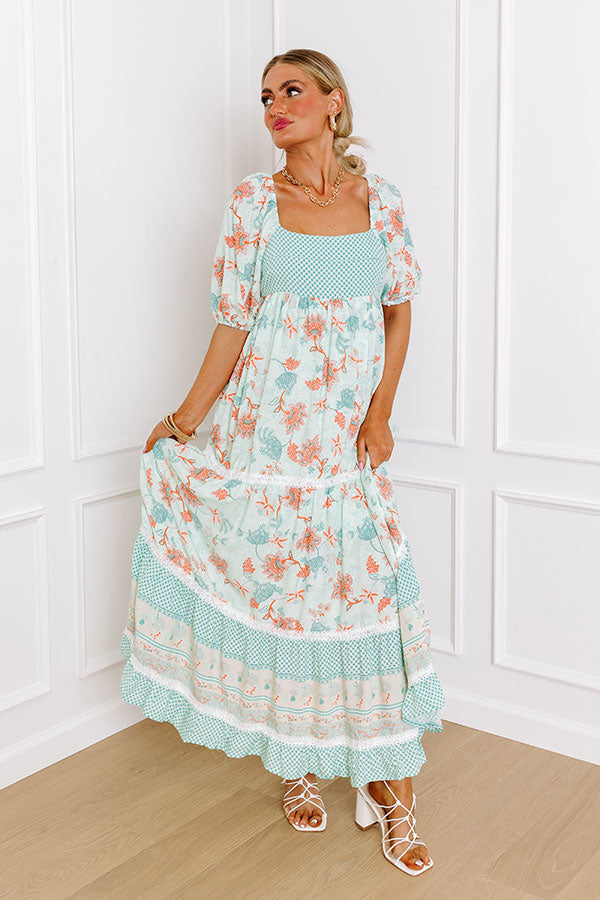 Ultimate Garden Party Maxi Dress - Mint Elegance