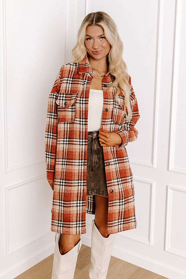 Ultimate Central Park Plaid Dress - Rust Fall Essential