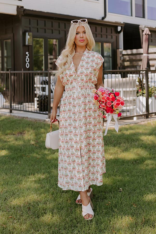 Ultimate Sunshine Floral Midi Dress - Premium Chic Style