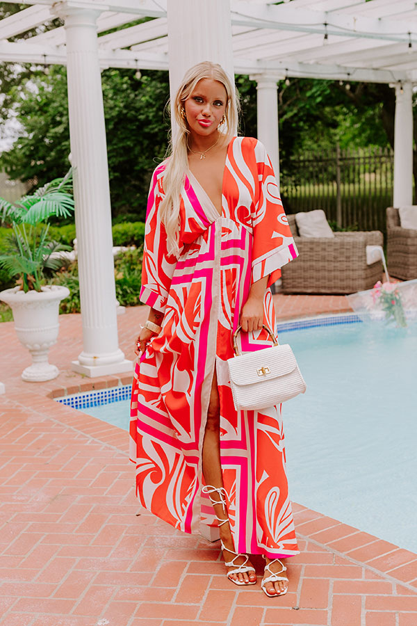 Ultimate Summer Glow Maxi Dress | Tangerine Elegance