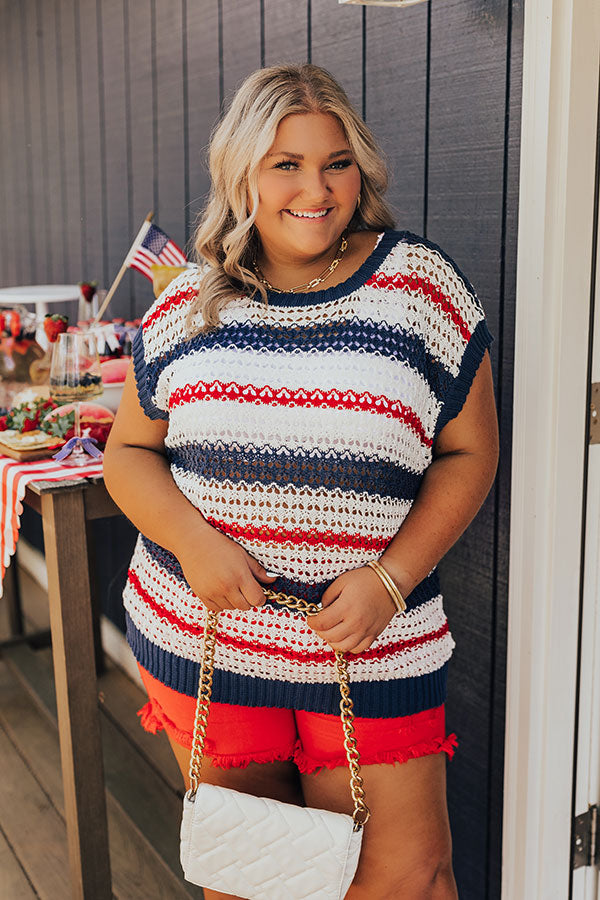 Premium Lake Days Knit Stripe Top - Ultimate Comfort for Curves