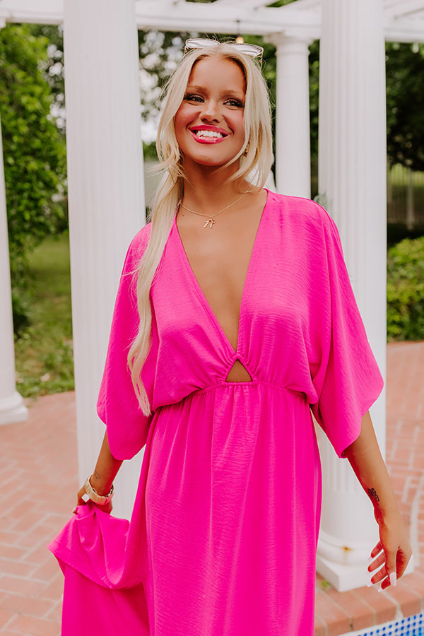 Premium Tulum Maxi Dress - Fuchsia | Ultimate Vacation Style