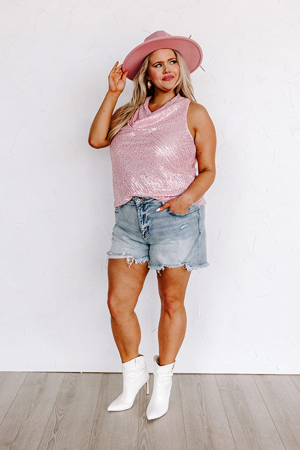 Ultimate Glamour Sequin Top - Pink Curves Edition