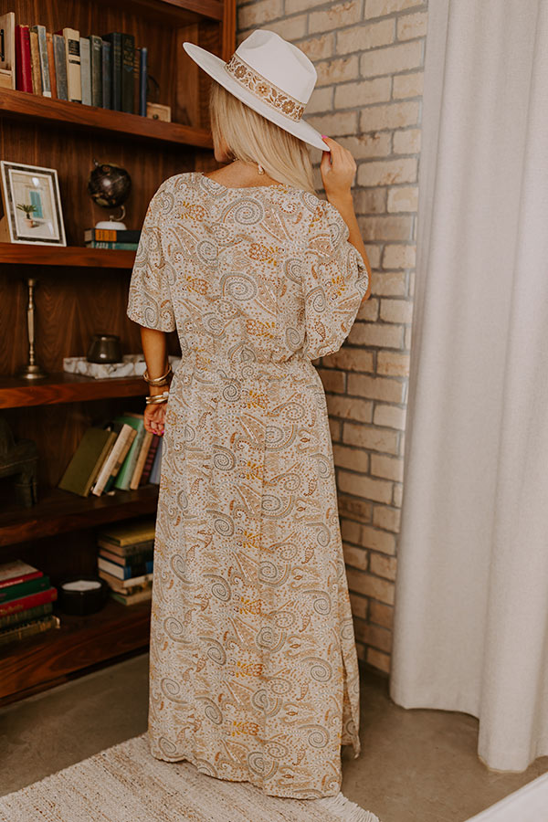 Ultimate Boho Charm Paisley Maxi Dress for Curves