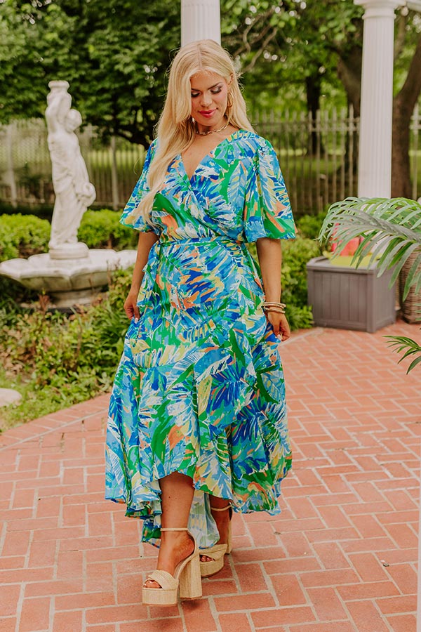 Premium Tropical Wrap Maxi Dress - Ultimate Summer Style